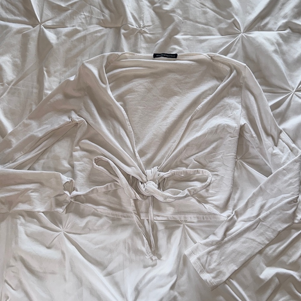 Brandy Melville long sleeve tie top